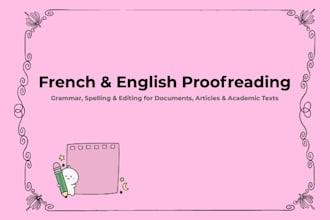proofread and edit your english or french texts