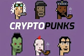 create cryptopunk style 8bit pixel art character nft collection pixel avatar pfp