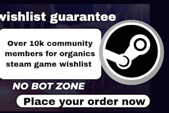 guarantee 1k organic steam game wishlist, to pass your steam game playtest