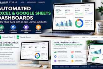 create automated excel and google sheets dashboards