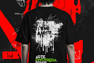 draw a retro vintage custom graphics t shirt, streetwear design