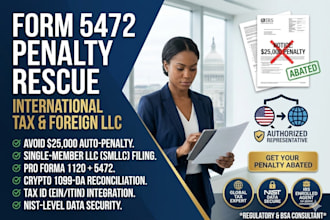 handle your irs form 5472 foreign owned llc and crypto 1099da compliance