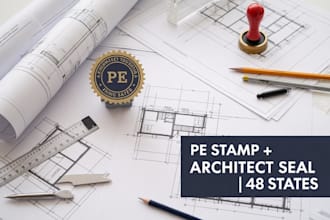design pe stamped structural drawings, architectural floor plans full permit set