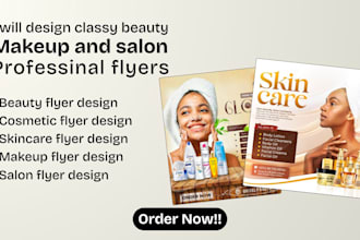 design classy beauty salon makeup flyer for your brand