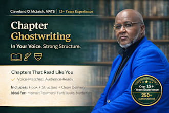 ghostwrite your book chapter in your voice with professional structure