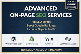 expert squarespace SEO optimization, wix, rank shopify store, wordpress on page