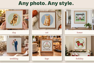 turn your photo into a custom needlepoint or cross stitch pattern