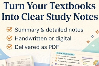 create study notes from your textbook or lectures