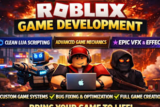full roblox game development, lua developer, fivem, vfx, roblox scripter,