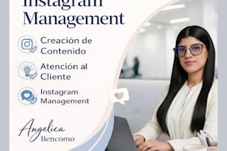 gestiono tu instagram, creo contenido y atiendo tus clientes