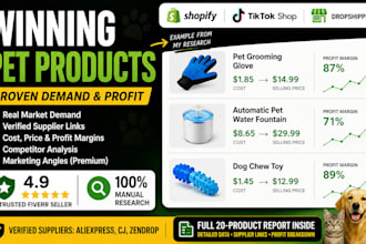 find winning pet products for your shopify or tiktok shop store