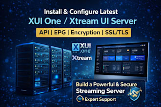 install xui one xtream ui latest server, API int, epg conf, encrypt SSL, lts