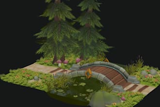 create 3d hand painted environments in blender