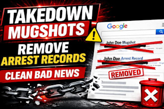 takedown mugshots, arrest records, bad articles, bad news on google search