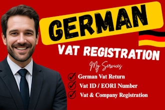apply for german vat id , tax number, eori and lucid registration as tax advisor