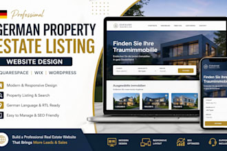 create deutsch french real estate listing website  squarespace wix wordpress