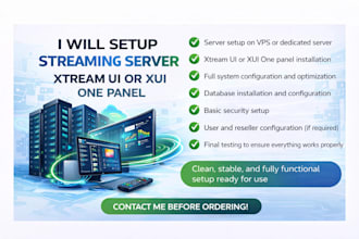 install and configure xtream ui or xui one panel, reseller and credit setup