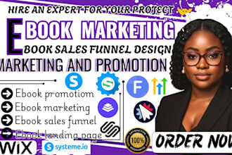 do ebook marketing, ebook promotion, ebook sales funnel and landing page