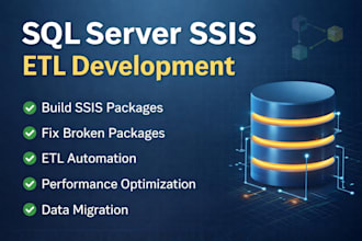 develop, fix, or optimize sql server ssis packages and etl pipelines