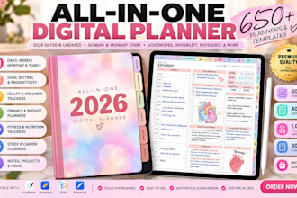 etsy digital planner etsy digital products hyperlinked planner etsy seo journal