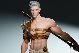 design and rig 3d character model for games, animation in blender daz 3d or maya