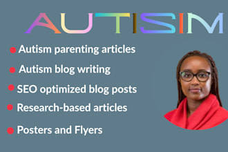 write on autism, child behavior and development content