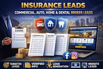 commercial insurance leads auto home dental insurance broker agency website