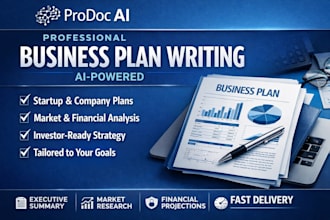 create a professional ai powered business plan for your startup or company