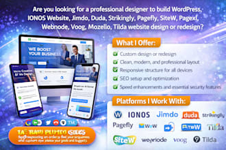 design redesign wix jimdo strikingly pagexl pagefly ionos website landing page