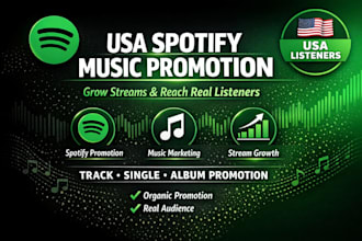 do usa music promotion, spotify music, spotify stream album play music promotion