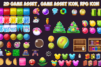 custom 2d game icons, 2d game assets, art icons, skill ability icon, 2d icon