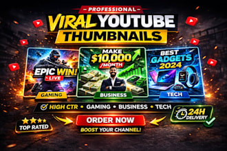 do youtube thumbnail design high CTR viral views business gaming tech
