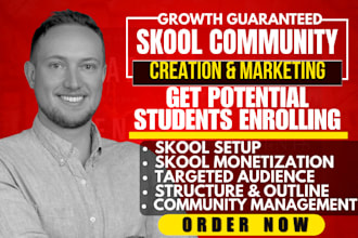 fully setup your skool community, courses and automation in 48 hours