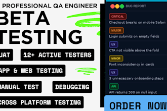 do beta testing uat app website software qa alpha testing 12 20 tester debugging
