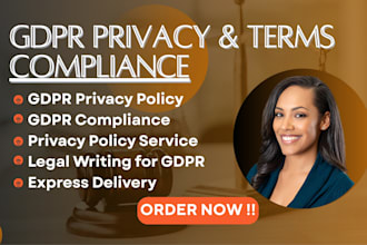 write or review gdpr compliant privacy policy, terms and conditions