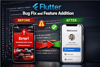 fix bugs and add features to your flutter mobile app