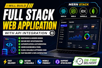 develop a mern stack web application with rest API integration