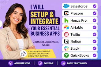 salesforce integration procore houzz pro airtable twilio notion slack quickbooks