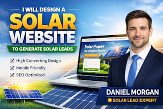 design a solar website to generate solar leads