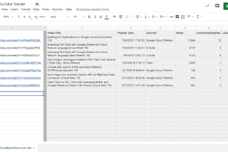 create a youtube revenue and sponsorship tracker spreadsheet