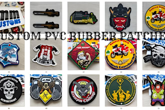 do custom embroided soft pvc rubber patches designed and deliver in cheap price