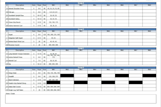 build a personal trainer client progress tracking spreadsheet