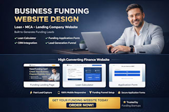 build high converting business funding website mca loan lending finance website