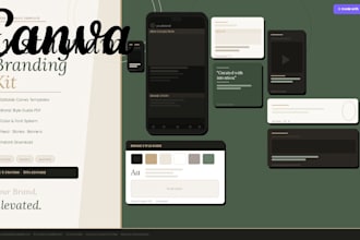design minimalist canva branding kit social media template brand kit brand guide