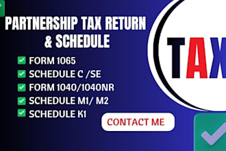file form 1065 partnership tax return and form 1040 schedule c