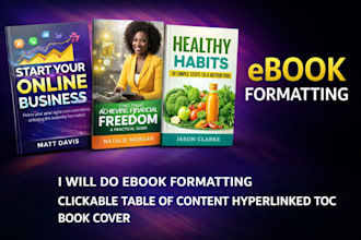 do ebook formatting clickable table of content hyperlinked toc book cover