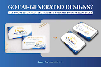 vectorize your ai generated logo, card, or design into print ready