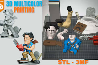convert stl to 3mf add color split part for bambu studio ams multicolor printing
