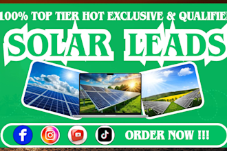 solar installation leads marketing roofing leads facebook google instagram ads