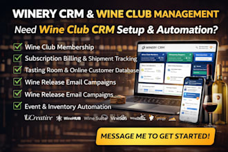 setup wine club crm vincreative wine suite winehub vinesos winedirect springly